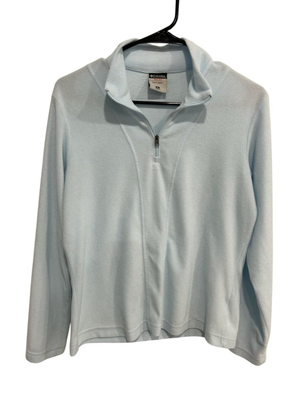 Columbia Medium Light Blue Fleece Half Zip Closure Pullover Soft Cozycore Casual